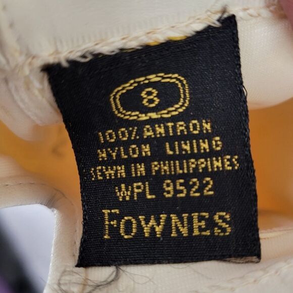 Fownes Vintage White Leather Driving Gloves LIKE NEW No MARKS SIze 8 - Picture 3 of 8